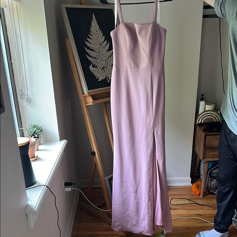 Elegant Pink Maxi Bridesmaids Dress Azazie Size A4 Vintage Mauve